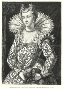 Uma Nobre Senhora Veneziana do Século XVI (gravura) de European School