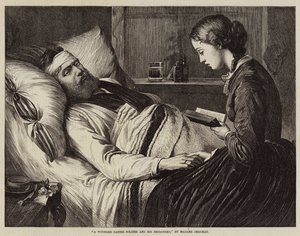 Um Soldado Dinamarquês Ferido e o seu Betrothed (gravura) de European School