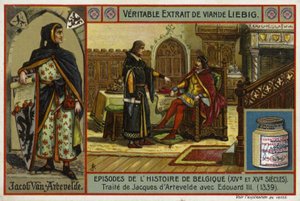 Acordo de um tratado entre Jacob van Artevelde de Ghent e o rei Edward III da Inglaterra, 1339 de European School