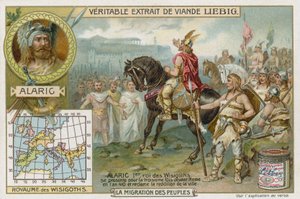 Alarico I, rei dos visigodos, aceita a rendição de Roma, 410 de European School