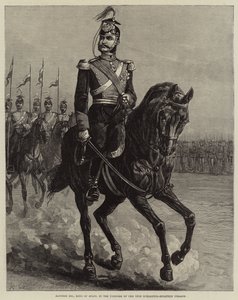 Alfonso XII, Rei de Espanha, no Uniforme do 15º Schleswig-Holstein Uhlans (gravura) de European School