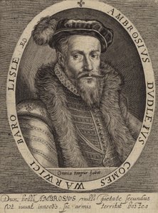Ambrose Dudley, 3º Conde de Warwick (gravura) de European School