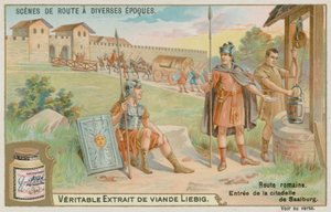 Antiga estrada romana em forte de saalburg de European School