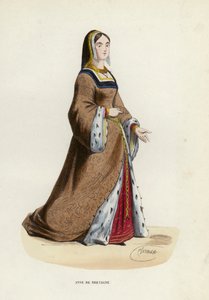 Anne De Bretagne (gravura a cores) de European School