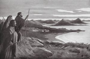 Invasores arianos da Grécia (litografia) de European School