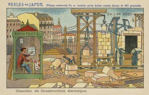 Canteiro de obras elétrico automatizado no ano 2000 de European School