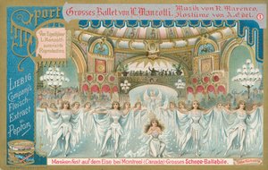 Ballet, cartão Liebig, início do século XX (cromo) de European School