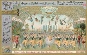 Ballet, cartão Liebig, início do século XX (cromo) de European School