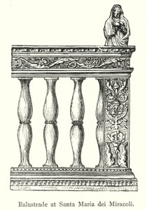 Balaustrada em Santa Maria dei Miracoli (gravura) de European School