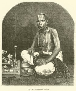 Brahmin indiano (gravura) de European School