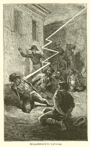 Brigand atingido por um raio (gravura) de European School