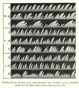 Chama Bunsen de um aparelho de chama manométrica para a visualização de ondas sonoras (litho) de European School