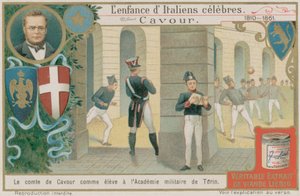 Camillo Benso, Conde de Cavour, estuda na academia militar em Turim de European School