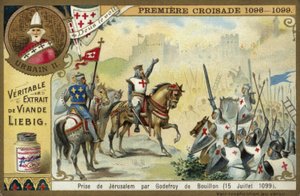 Captura de Jerusalém por Godfrey of Bouillon, Primeira Cruzada, 15 de julho de 1099 de European School