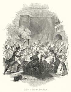 Captura de Luís XVI em Varennes (gravura) de European School