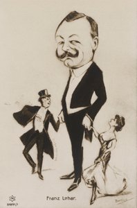 Retrato caricatural de Franz Lehar (litografia) de European School