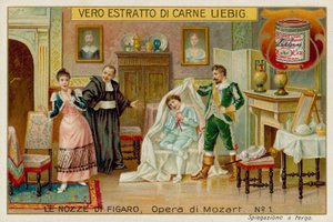 Cherubino, o conde, Susannah e Basilio de European School