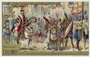 Cristóvão Colombo entra em Barcelona em triunfo, 15 de abril de 1493 de European School