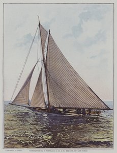 Crisântemo, barco à vela de 5 toneladas ao largo de Pornic, Bretanha (foto a cores) de European School