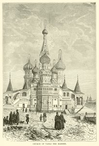 Igreja de Vasili, o Beato (gravura) de European School