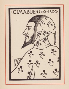 Cimabue, artista medieval italiano (litografia) de European School