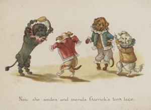 Cães de banda desenhada (cor litho) de European School