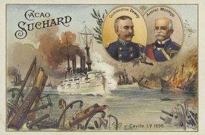 Comodoro George Dewey e Almirante Patricio Montojo, Batalha da Baía de Manila, Guerra Hispano-Americana, 1 de maio de 1898 de European School