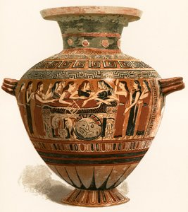 Vaso Corinthiano. Museu do Louvre. Luto pelos mortos Achilleus