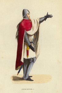 Costume Militaire (gravura colorida) de European School