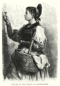 Traje no Cantão de Schaffhausen (gravura) de European School