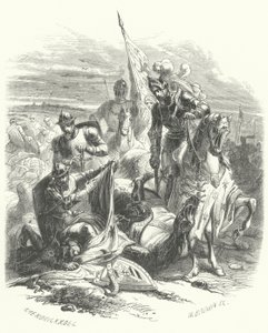 Morte de Anthony de Borgonha, Duque de Brabant, na Batalha de Agincourt de European School