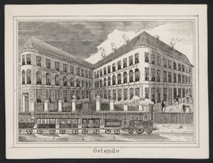 Deutsche Hof, Hotel DAllemagne, Ostende (gravura) de European School