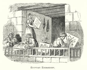 Bordado Egípcio (gravura) de European School