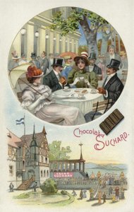 Desfrutando de chocolate Suchard ao ar livre de European School