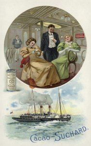Desfrutando de cacau Suchard a bordo de um navio de European School