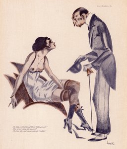 Fetichista dos pés (litografia a cores) de European School