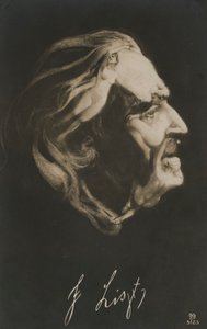 Franz Liszt, compositor, maestro e pianista húngaro (litografia) de European School