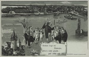Concerto de rãs em Lindau (litografia) de European School