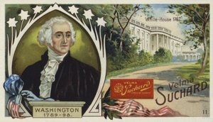 George Washington, primeiro presidente dos Estados Unidos, e da Casa Branca, em Washington DC de European School