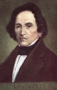 Giacomo Meyerbeer, compositor alemão (litografia a cores) de European School