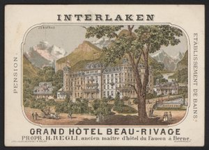 Grand Hotel Beau-Rivage, Interlaken (gravação a cores) de European School