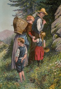 Contos de Grimms: Hansel e Grethel (cromolitografia) de European School