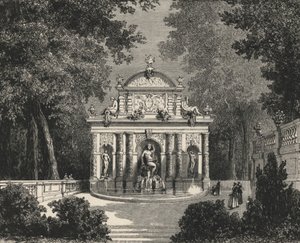Gruta de Marie de Medicis no Luxemburgo (gravura) de European School