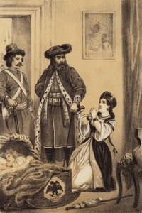 Guardas à espera que o czar infantil Ivan VI da Rússia acorde de European School