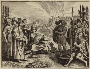 Habacuque questionando a punição planejada por Deus a Judá por meio dos babilônios (gravura) de European School