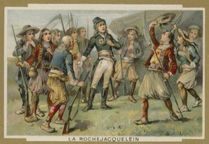 Henri de la Rochejacquelein dirigindo-se a seus soldados, Vendee Revolt, French Revolution de European School