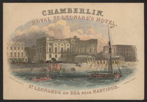 Hotel Trade Card (gravação a cores) de European School