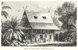 Casa de um chefe da Hova (gravura) de European School