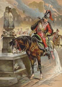 Ilustração para aventuras do Barão Munchausen de European School