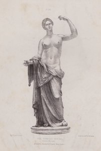 Ilustração para The Anatomy of the External Forms of Man (A anatomia das formas externas do homem): A Vénus de Townley, Museu Britânico (litografia) de European School